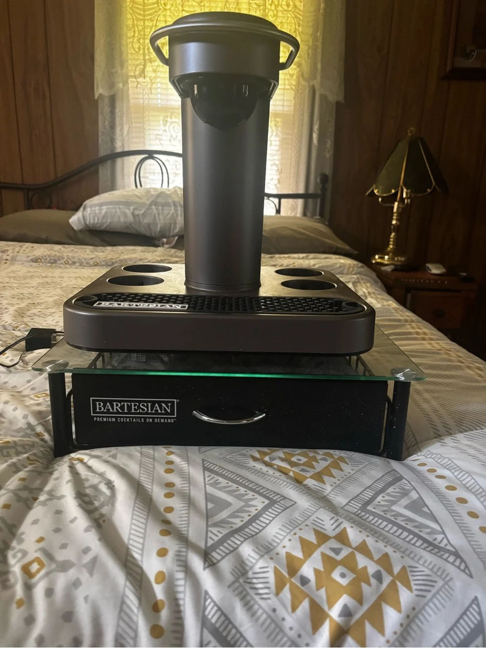 Bartesian Cocktail Machine, capsule storage drawer and pods- Metallic Brown